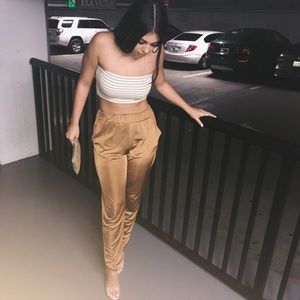 Boohoo Satin Trousers & Blazer set